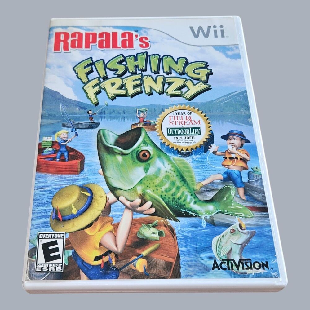 Rapala's Fishing Frenzy Nintendo Wii Game NTSC CIB Complete Manual Activision